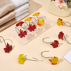 12Pcs Leaf Resin Shower Curtain Hook&nbsp;AJEW-SP0006-01B