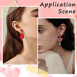 30Pcs Heart Alloy Stud Earring Findings&nbsp;FIND-SP0005-60A-02