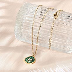 304 Stainless Steel Micro Pave Cubic Zirconia constellation Pendant Necklaces&nbsp;NJEW-R021-01G-02
