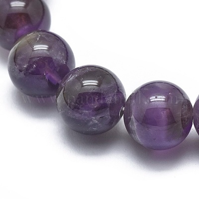 Natural Amethyst Bead Stretch Bracelets&nbsp;BJEW-K212-A-034-1