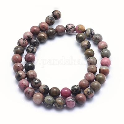 Natural Rhodonite Beads Strands&nbsp;G-G717-6mm-1