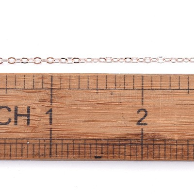 Brass Flat Oval Cable Chains&nbsp;CH030-RG-1
