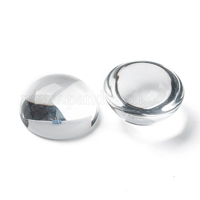 Wholesale Transparent Half Round Glass Cabochons - Pandahall.com