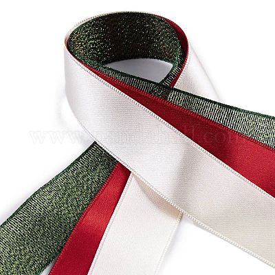 9 Yards 3 Styles Christmas Theme Polyester & Polycotton Ribbons Sets&nbsp;SRIB-A015-01A-03-1