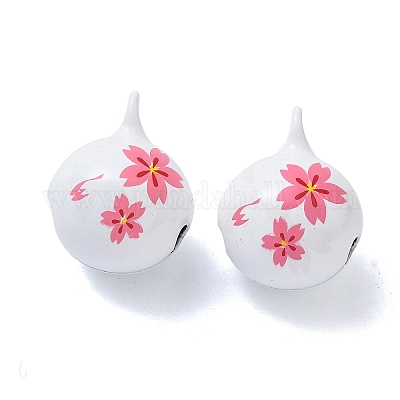 Baking Paint Brass Bell Pendants&nbsp;KKB-S002-019C-1
