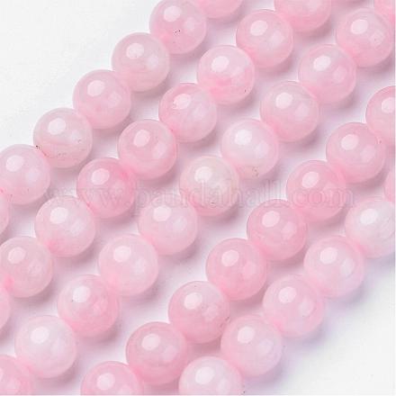 Pink Color Natural Madagascar Rose Quartz Beads Strands&nbsp;G-D809-21-10mm-1
