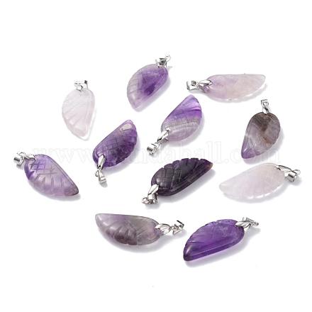 Natural Amethyst Pendants&nbsp;G-E339-02E-1