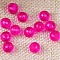 Transparent Acrylic Beads, Round, Fuchsia, 18mm, about 150pcs/500g.