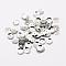 Plastic Paillette Beads, Semi-cupped Sequins Beads, Center Hole, Silver, 4x0.5mm, Hole: 1mm, about 35000pcs/pound