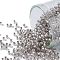 TOHO 11/0 Round Beads, Japanese Seed Beads, (1009) Silver Lined Light Grey Semi Matte, 2.2mm, Hole: 0.8mm, about 5555pcs/50g