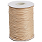 1 Roll Eco-Friendly Korean Waxed Polyester Cord, Macrame Artisan String for Jewelry Making, Round, BurlyWood, 1mm, about 169.51~174.98 Yards(155~160m)/Roll