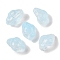 Transparent Spray Paint Glass Beads, Conch, Light Sky Blue, 15~16x11x10~11mm, Hole: 1mm