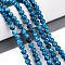 Natural Persian Jade Beads Strands, Round, Dyed, Cornflower Blue, 4~5mm, Hole: 0.7mm, about 91pcs/strand, 15.55~15.75 inch(39.5~40cm)