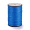 Flat Waxed Polyester Thread String, Micro Macrame Cord, for Leather Sewing Stitching, Dodger Blue, 0.8~0.9x0.3mm, about 109.36 Yards(100m)/Roll