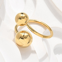 304 Stainless Steel Round Cuff Rings for Women&nbsp;RJEW-A063-01E-G