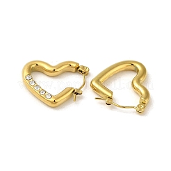 304 Stainless Steel Pave Crystal Rhinestone Hoop Earrings for Women&nbsp;EJEW-B054-26G
