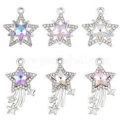 12Pcs 3 Colors Glass Pendants&nbsp;GLAA-YW0004-63A