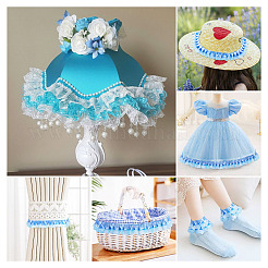 1Pc 2-Layer Pleated Satin Organza Ribbons&nbsp;ORIB-TA0001-06D
