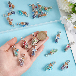 20Pcs Mixed Gemstone European Dangle Charms&nbsp;FIND-PH0020-43