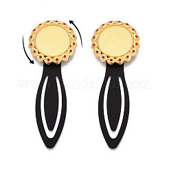 Alloy & Iron Bookmark Cabochon Settings&nbsp;PALLOY-N184-08G