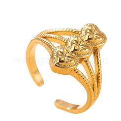 Adjustable 304 Stainless Steel Cuff Open Rings for Women&nbsp;WGDC33C-01
