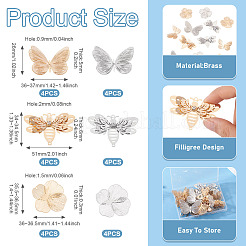 DIY Brass Pendant and Connector Charms Findings Kits&nbsp;DIY-TA0013-46