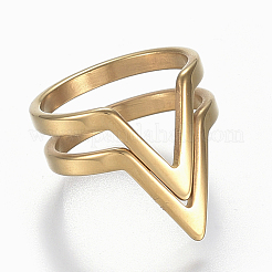 304 Stainless Steel Finger Rings&nbsp;RJEW-E153-22G