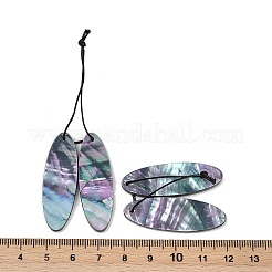 2Pcs Natural Black Lip Shell Pendants&nbsp;FIND-Z079-01A