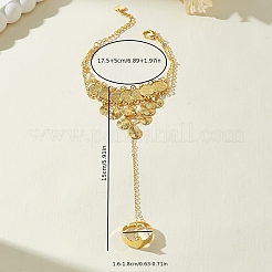 Vintage Brass Gold Coin Link Ring Bracelets for Women&nbsp;OX7781