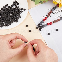 Synthetic Lava Rock Beads Strands&nbsp;G-S277-6mm-01