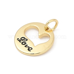 Brass Enamel Charms&nbsp;KK-U062-30G-01