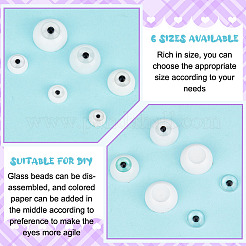 12 Pairs 6 Styles Half Round Acrylic Craft Eyes for Doll Making&nbsp;DIY-OC0013-18