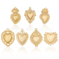 14Pcs 7 Styles 304 Stainless Steel Pendants&nbsp;STAS-BBC0008-11