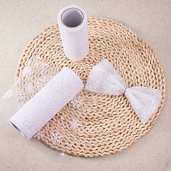 Snowflake Deco Mesh Ribbons&nbsp;LS-OCOR-P010-G01