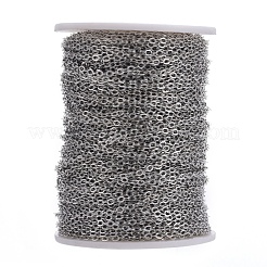 Brass Flat Oval Cable Chains&nbsp;CHC025Y-NFK