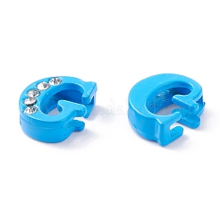 Spray Painted Zinc Alloy Slide Charms&nbsp;ALRI-WH0005-13G