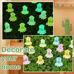 50Pcs 5 Colors Luminous Resin Cute Little Cuttlefish Ornaments&nbsp;RESI-SZ0003-44
