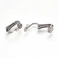 Tarnish Resistant 304 Stainless Steel Clip-on Earring Findings&nbsp;LS-STAS-E453-01P