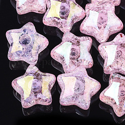 Transparent Crackle Acrylic Beads&nbsp;TACR-S148-03-M