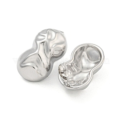 Non-Tarnish Peanut 304 Stainless Steel Ear Studs&nbsp;EJEW-L290-032P