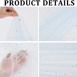 1M Sequins Polyester Organza Fabrics&nbsp;DIY-CY0003-41C