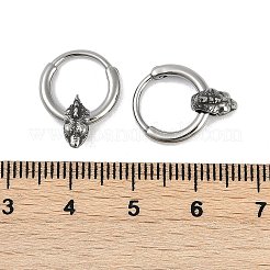 Dinosaur Head 316 Surgical Stainless Steel Hoop Earrings&nbsp;EJEW-G416-23AS