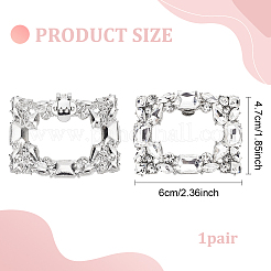 1 Pair Alloy & Rhinestone Shoe Decorations&nbsp;FIND-AN0001-11A