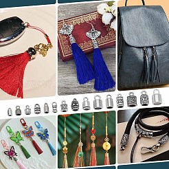 90Pcs 15 Styles Alloy Cord Ends&nbsp;FIND-PH0026-30