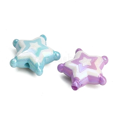 UV Plating Embossed Opaque Acrylic Beads&nbsp;AC-CBAEEF4-19