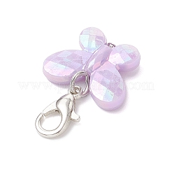 Opaque Acrylic Imitation Pearl Butterfly Pendant Decorations&nbsp;HJEW-JM03920-02