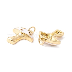 Autumn Theme Rack Plating Brass Micro Pave Colorful Cubic Zirconia Pendants&nbsp;KK-D073-06G-03