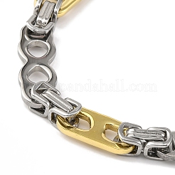 201 Stainless Steel 8 Shaped Links Chain Necklace&nbsp;NJEW-F22-39M-GP