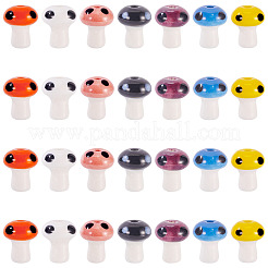 28Pcs 7 Colors Handmade Porcelain Beads&nbsp;PORC-TA0001-23