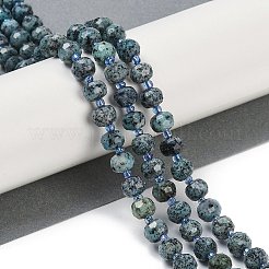 Natural Sesame Jasper Dyed Beads Strands&nbsp;G-H057-A21-01